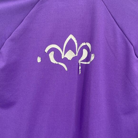 Layer 8 Performance Purple 1/4 Zip Long Sleeve Running Jacket Qwick-Dry Large - Picture 6 of 9